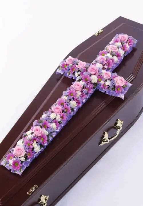 Classic cross, pink and lilac, from our crosses