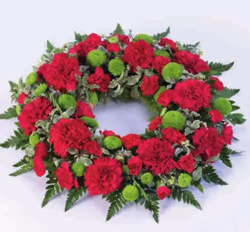 Classic wreath, red and green, from our wreaths