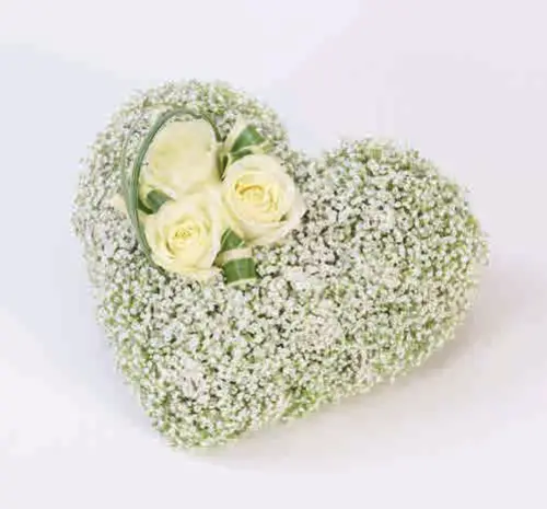 Heart casket adornment, from our hearts