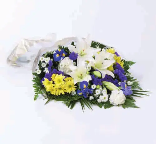 Mixed flowers in cellophane, from our sheafs