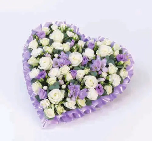 Pastel heart, lilac and white, from our hearts
