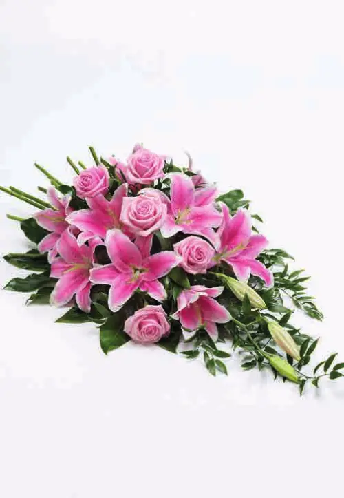Rose and lily spray, pink, from our sprays