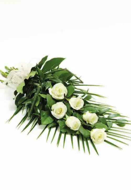 Simple rose sheaf, white, from our sheafs