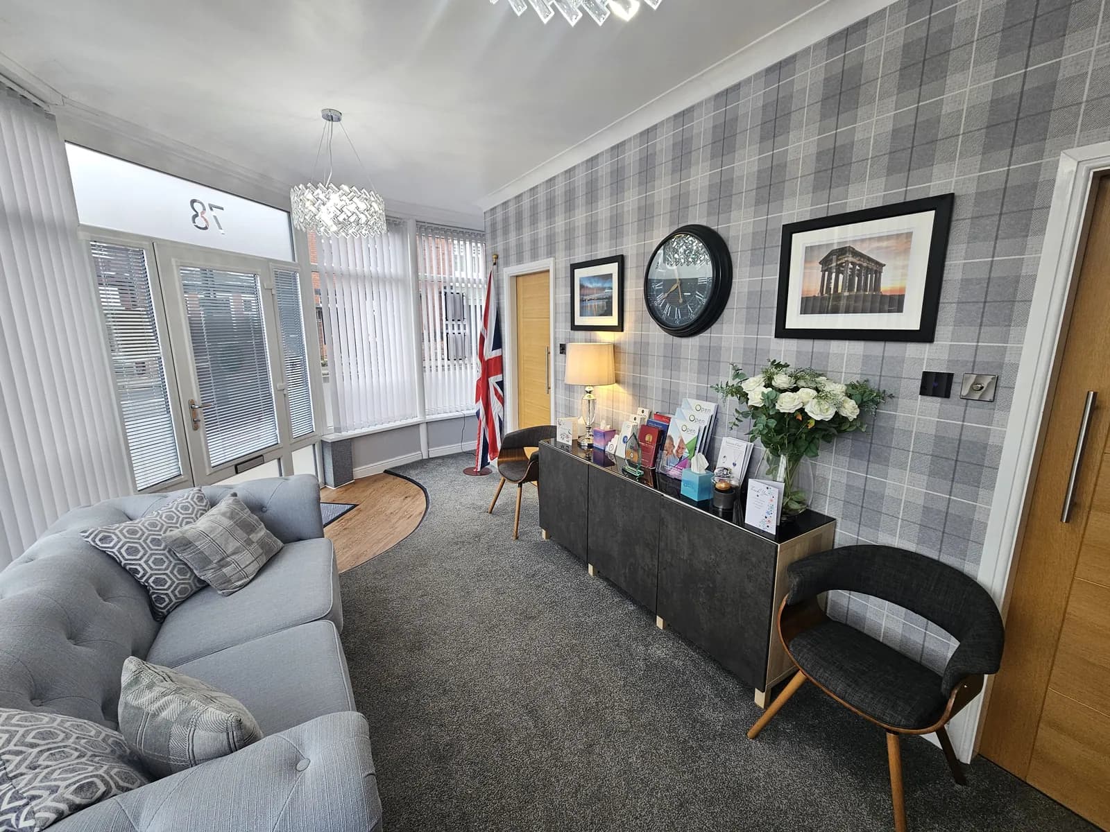 The reception room at the Fulwell branch