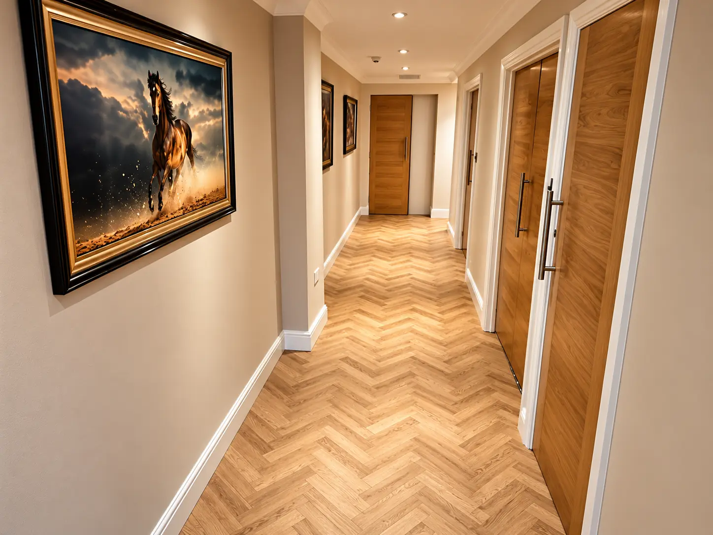 The corridor to the resting suites at the Grindon branch