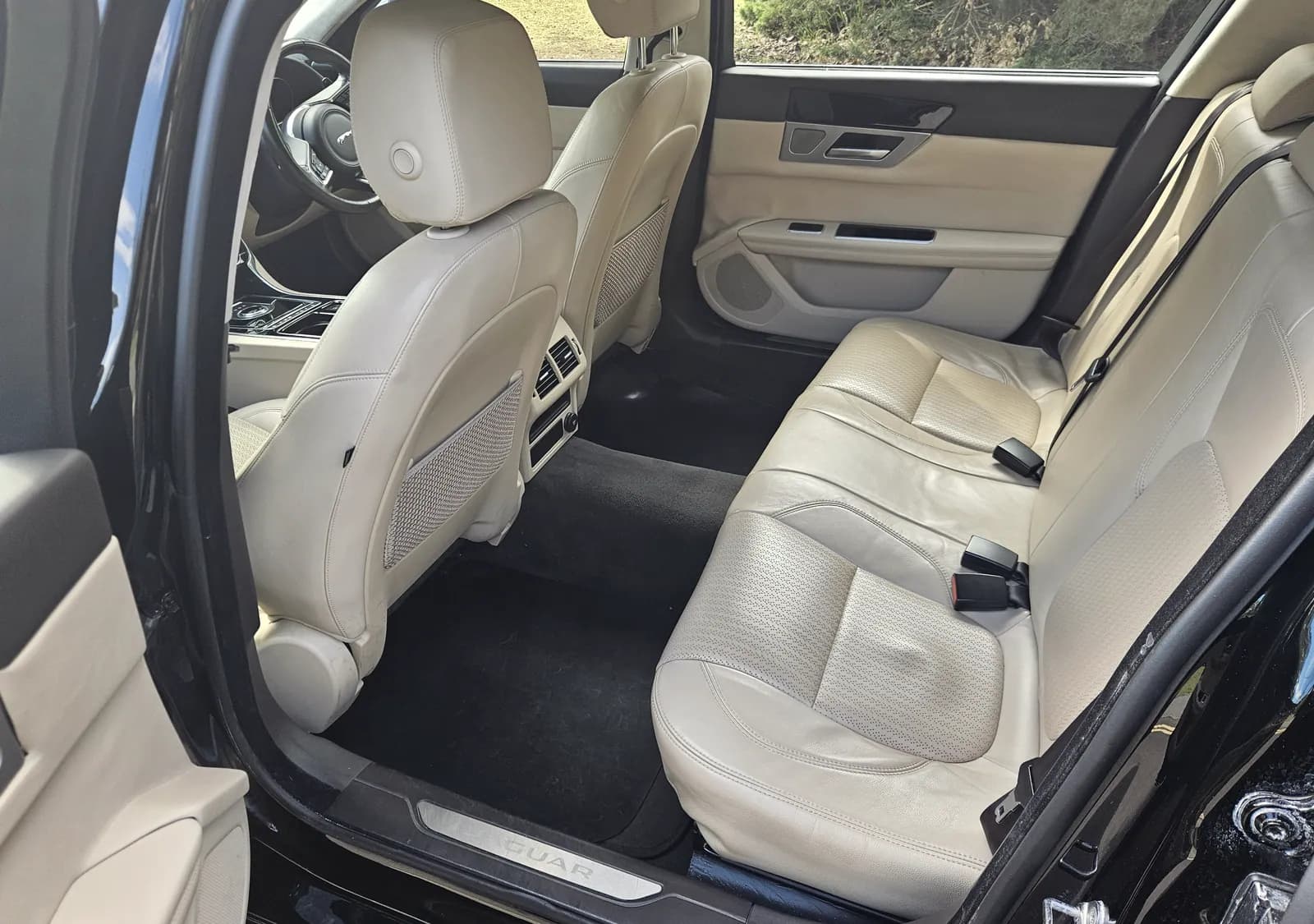 Inside the Jaguar limousine